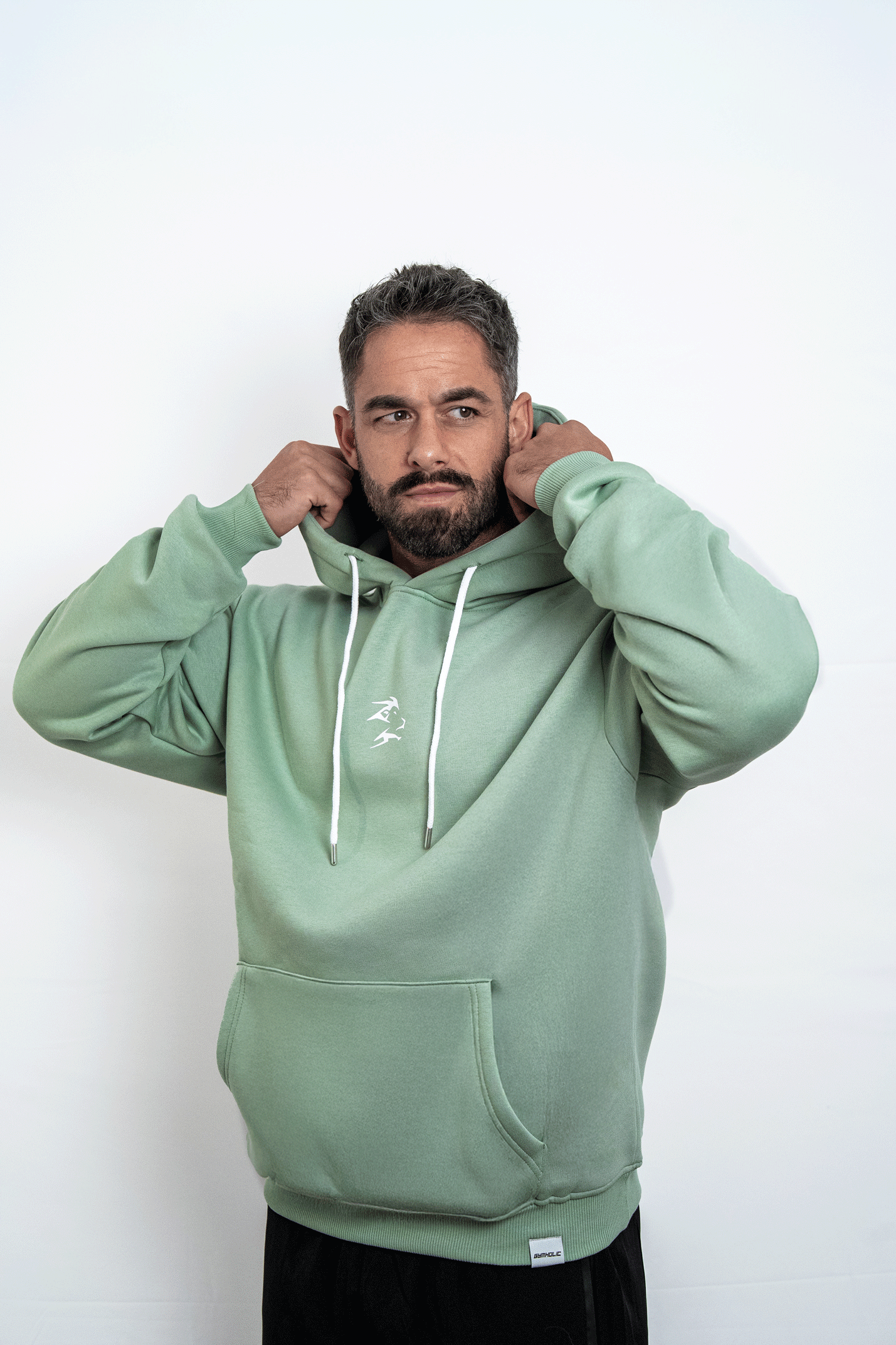 GYMHOLIC - Oversized Pullover for Women and Men – Aqua (Cloudhood Collection)