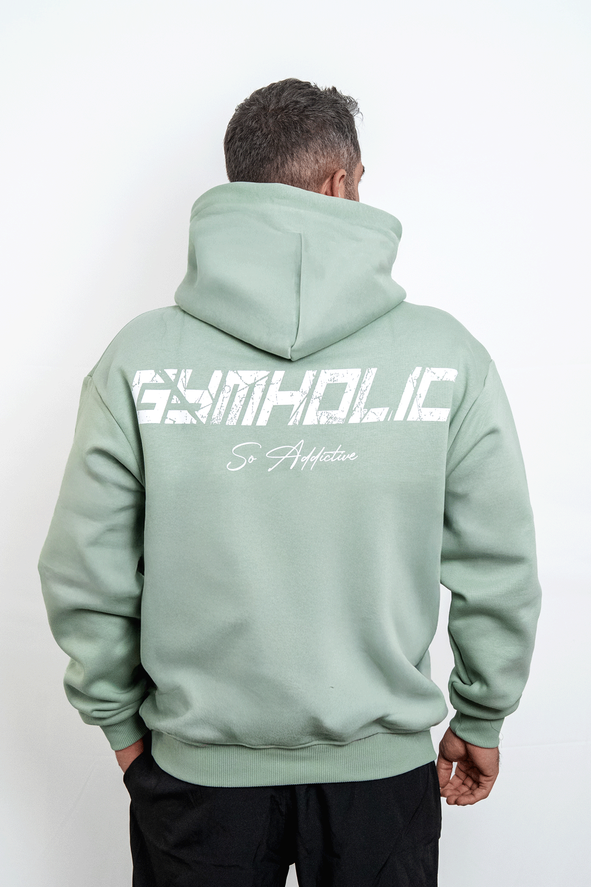 GYMHOLIC - Oversized Pullover for Women and Men – Aqua (Cloudhood Collection)