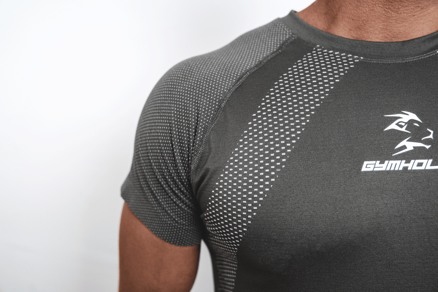 GYMHOLIC - Performance Workout T-Shirt Regular-Fit for Men – Gray (Infinityflex Collection)