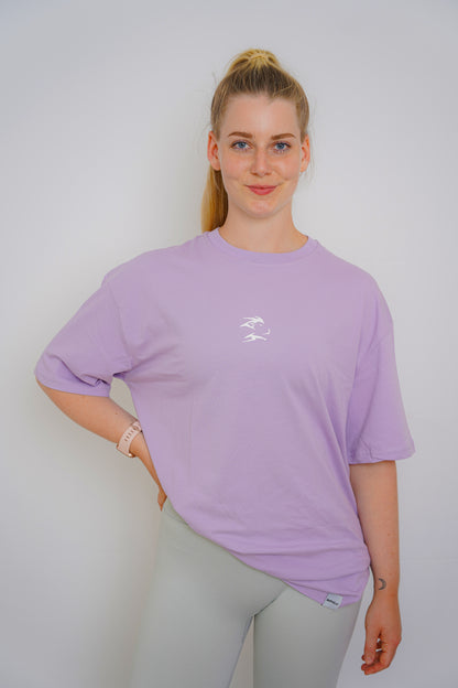 Oversized Fitness T-Shirt für Damen – Hellviolett (B-Free Kollektion)

