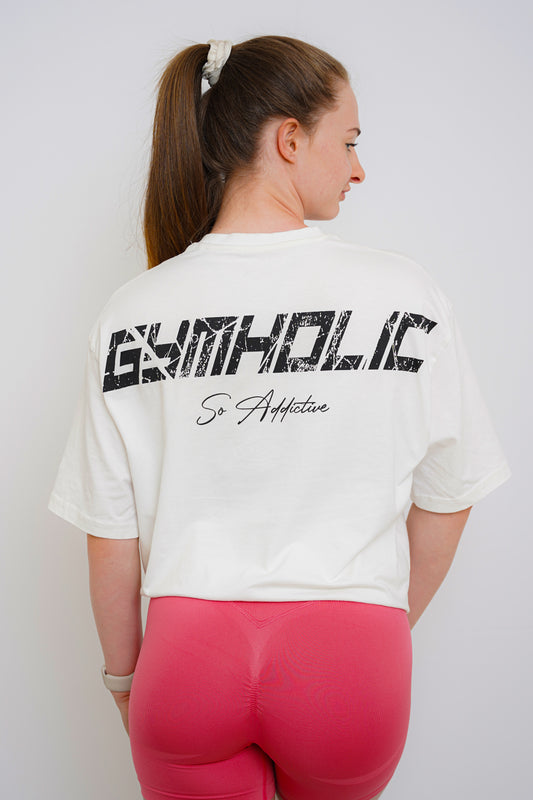 Oversized Fitness T-Shirt for Women – White (B-Free Collection)