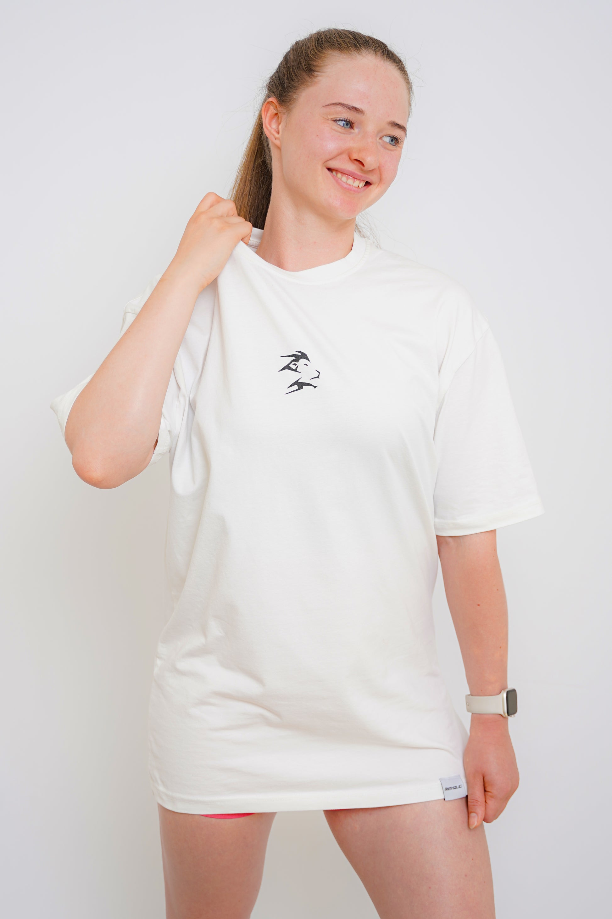 Oversized Fitness T-Shirt for Women – white (B-Free Collection)
