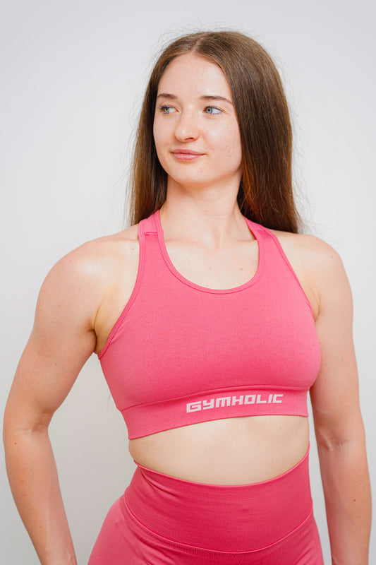 Cross Back Sports Bra for Women – Pink (Crossflex Collection)