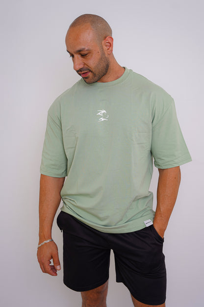 GYMHOLIC – Oversized Fitness T-Shirt für Männer – Grün (B-Free Kollektion)