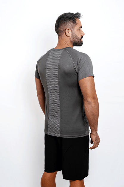 GYMHOLIC - Performance Workout T-Shirt Regular-Fit for Men – Gray (Infinityflex Collection)