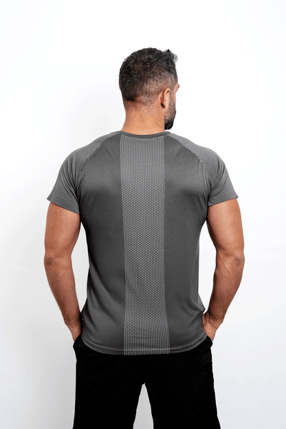 GYMHOLIC - Performance Workout T-Shirt Regular-Fit for Men – Gray (Infinityflex Collection)