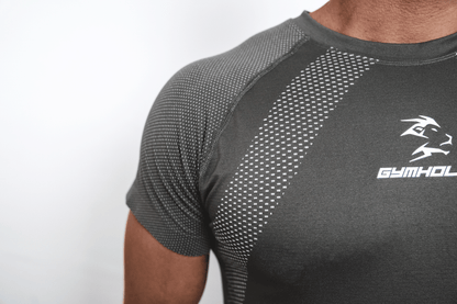 GYMHOLIC - Performance Workout T-Shirt Regular-Fit for Men – Gray (Infinityflex Collection)